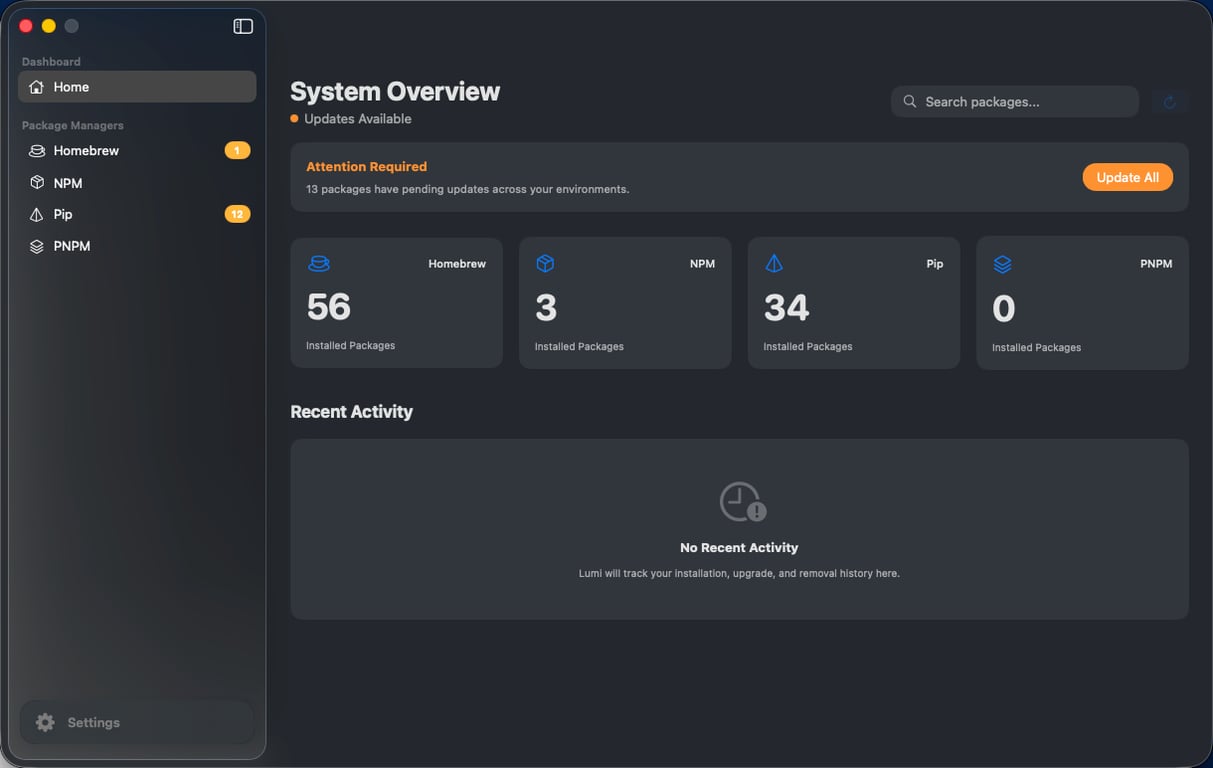 Lumi App Interface